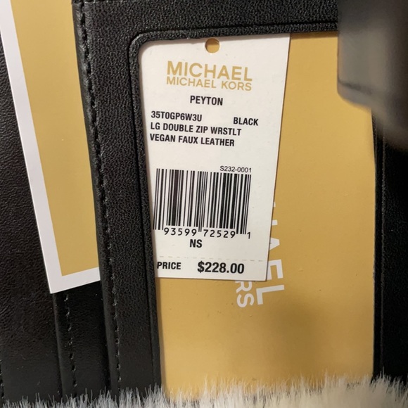 MK Peyton Lg Shoulder Tote Set-Black Faux Leather - Picture 11 of 16